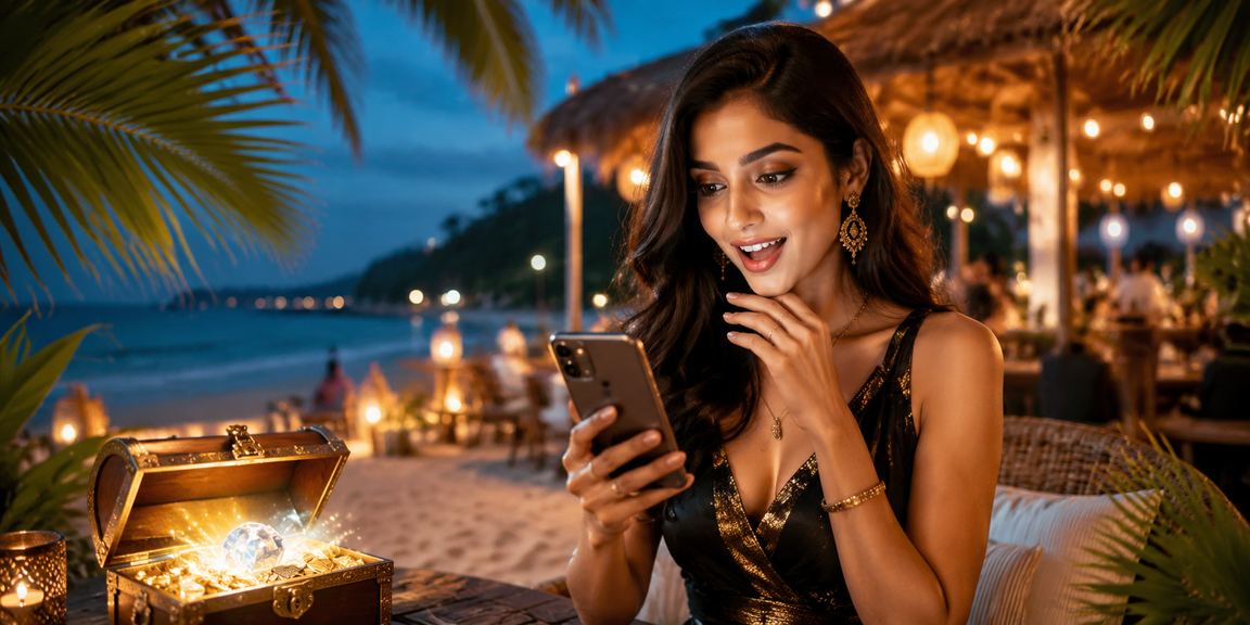 Relaxed Andar Bahar gaming by the beach in Goa